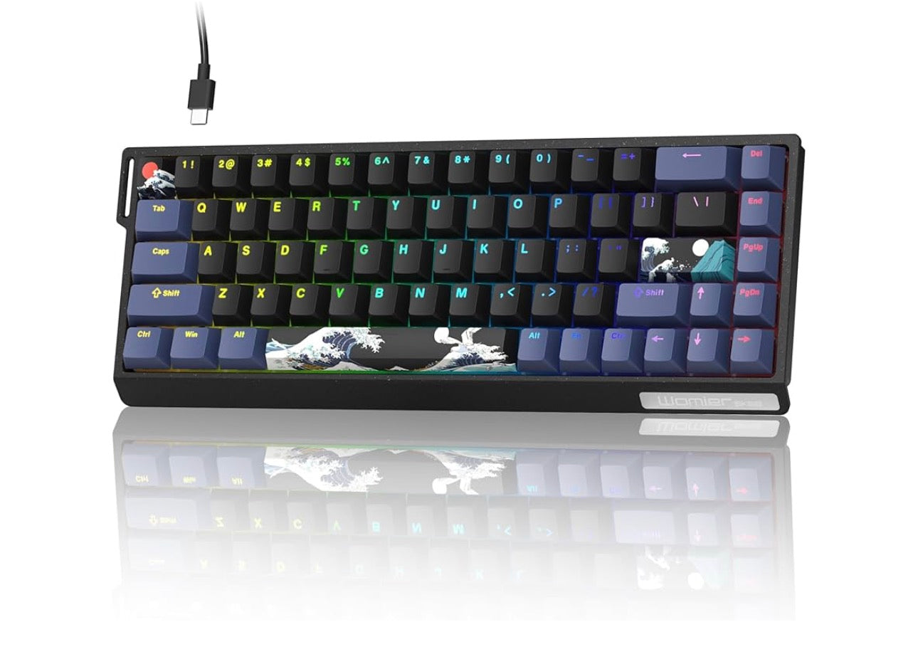 SK68 65% Gaming Keyboard, Wired Backlit Mini Keyboard